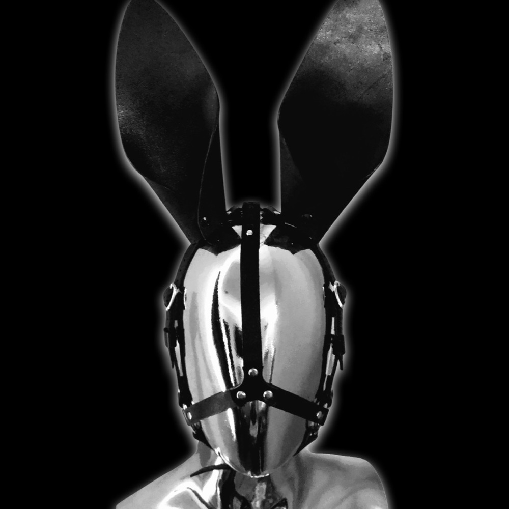 Leather Bespoke Hand Crafted Bunny Pony Head Mask Adjustable Leather Harness